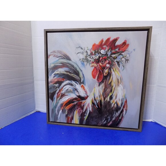 NEW Cow Rooster Painting Print Wall Art By Ed Brodsky Rustic Home Farmhouse - Picture 3 of 9